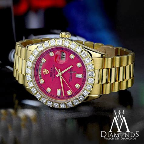 rolex watch red and gold|Rolex red face for sale.